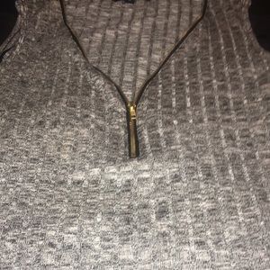 Gray Shirt with Zipper